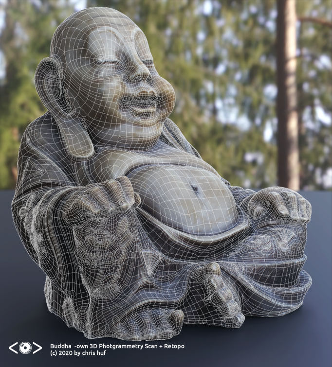 buddha retopo-wire